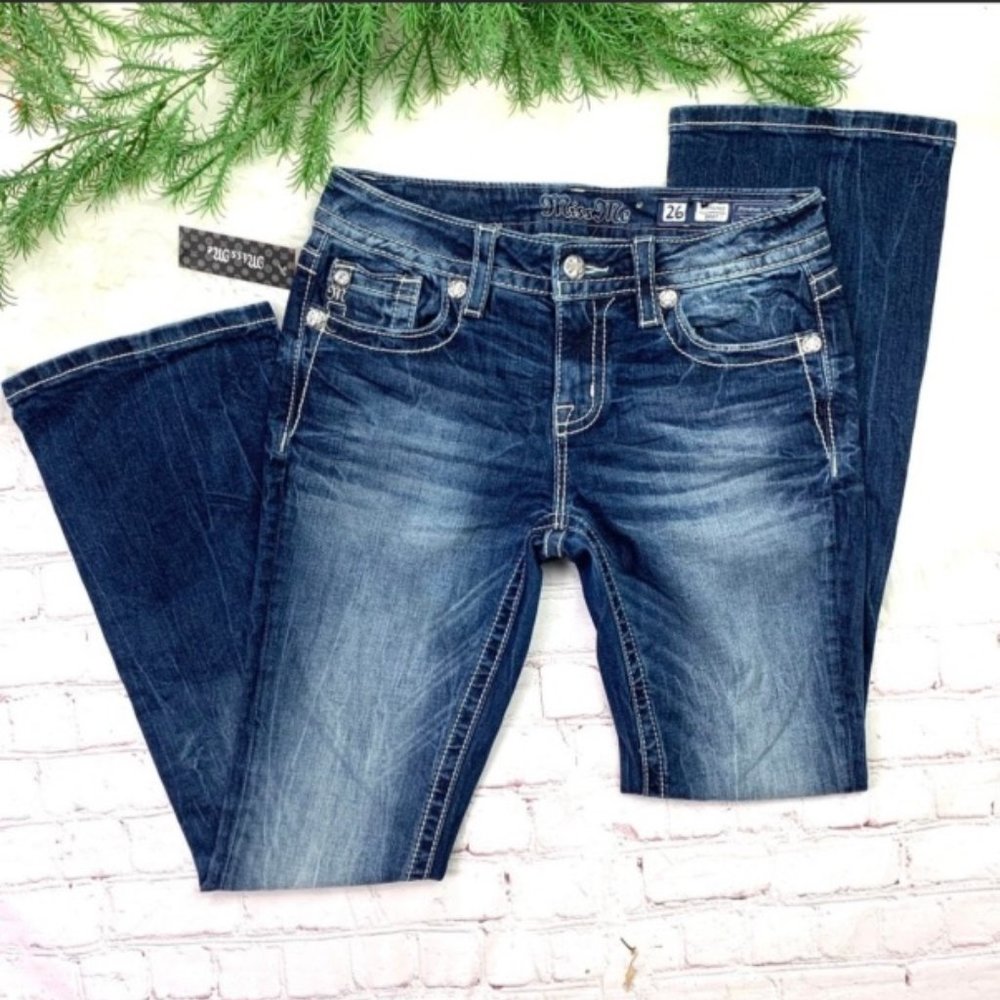 🚫SOLD! 👖NWT🤩I•MISS ME•I Standard Boot Winged Je - Picture 4 of 8